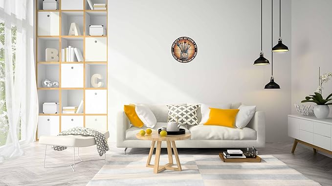 AWISZZZ Art Room Soul Metal Sign 8x8in Round Bohemian Plaque for Studio Wall Decor Creative Gift