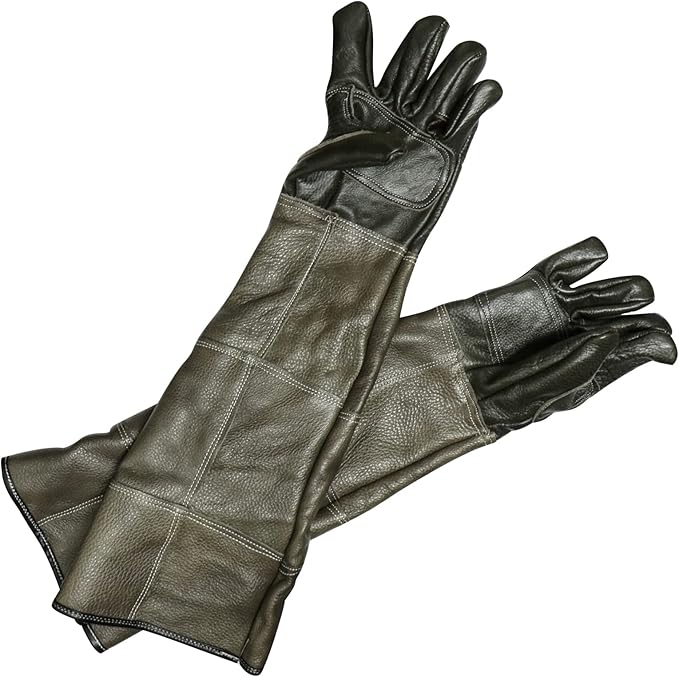 Animal Handling Gloves Bite Proof Reinforced Leather for Dog Training Cat Scratch Falcon Reptile Grabbing Snake