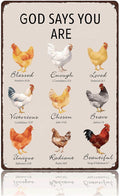 Antique Finish Chicken Coop Metal Sign, Weather-Resistant Tin Sign for Outdoor Garden Decor, Funny Farm Animal Sign, 8x12 Inch Farmhouse Patio Ornament