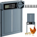 Automatic Chicken Coop Door, Large Chicken Door with Timer & Manual Control, Anti-Pinch Sensor, Low Battery Warning,Waterproof Aluminum Chicken Coop Opener with LCD Display, Battery Powered (Blue)