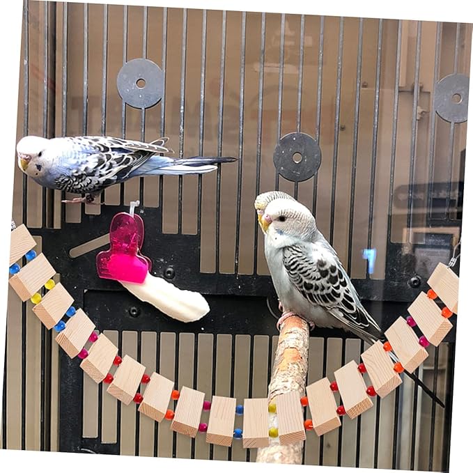 Yardwe Chicken Coop Swing Toy Wood Stand Perch Chicken Roosting Bars Toys for Coop Poultry Decor