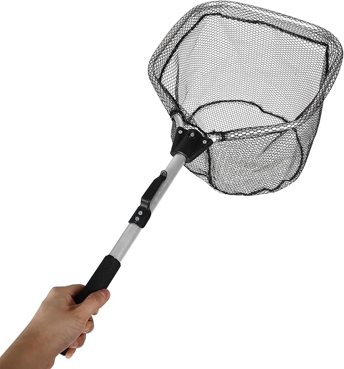 POPETPOP Fishing Net Hook Mesh Lightweight Portable Drop Net for Kayak Fly Fishing Crab Catching