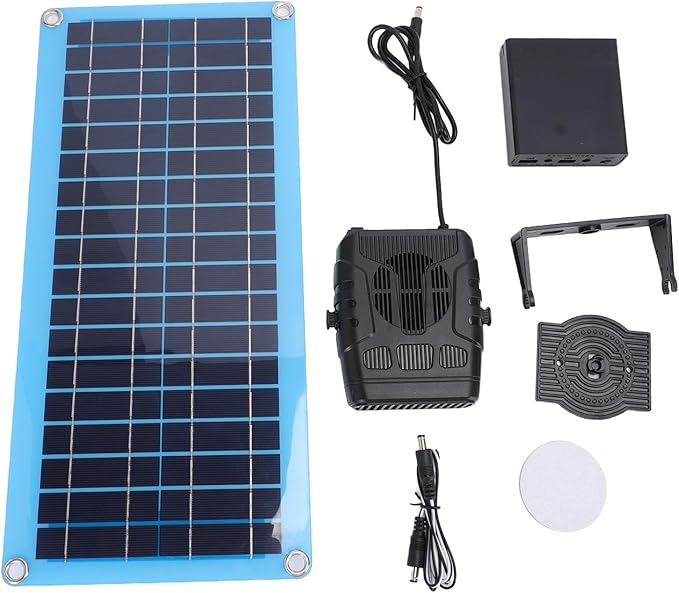 Denash Solar Heater For Chicken Heater,Small Greenhouse Heaters,30W Adjustable Solar Powered with Monocrystalline Panel for Pet House