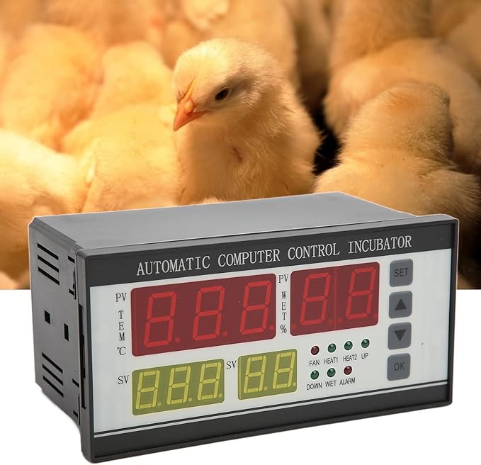 Egg Incubator Controller Thermostat Automatic Temperature Humidity Sensor 220V for Efficient Incubation