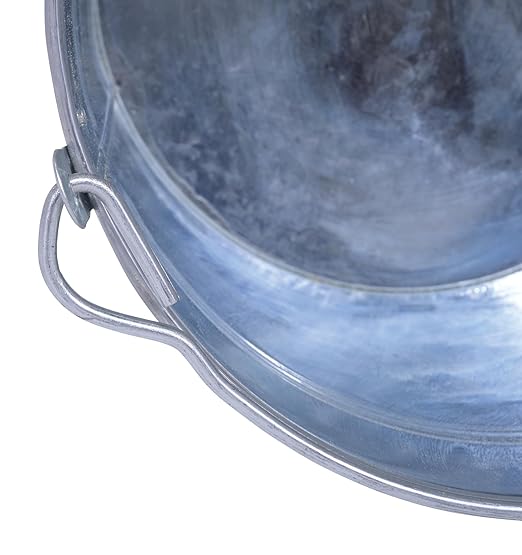 Vestil BKT-GAL-325 Galvanized Steel Bucket, 9-13/16" Depth, 3.25 gallon, 28 pound Capacity, Silver