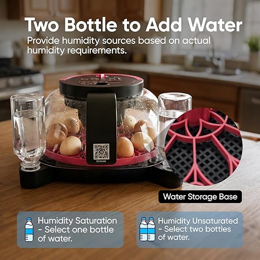 LARKBIRD Incubators for Hatching Eggs - 12 Egg Incubator with Automatic Egg Turning and Humidity Control, 1080P HD Camera & APP Controlled, for Chickens/Duck/Quail/Pigeon Eggs