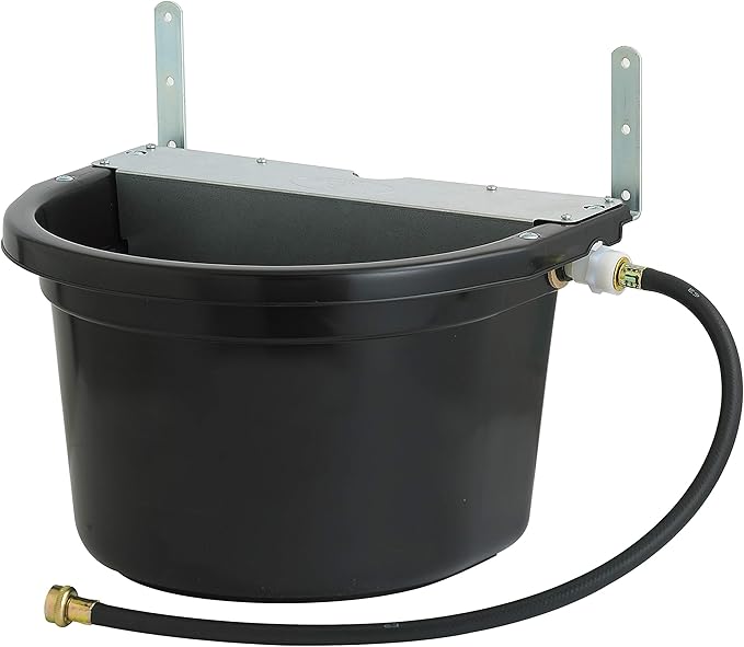 Little Giant® Automatic Animal Waterer | DuraMate Float Controlled Automatic Waterer for Livestock | Heavy Duty and Durable | Made in USA | 4 Gallon (Black, 4 Gallon)