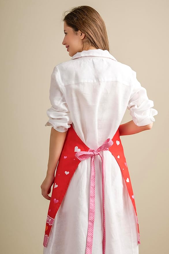 Maison d' Hermine 100% Cotton Apron for women with Pocket Kitchen Chef Apron for Men Cooking Easter Decorations