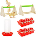 Chick Feeder and Waterer Kit with 75W Heat Lamp, Starter Kit for Brooder, Baby Chicken Supplies for Baby Chick, Duck and Quail