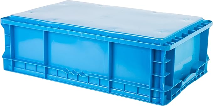 Hudson Exchange 24 x 15 x 7.5" (2 Pack) Straight Wall Handled Storage Container Tote, Blue