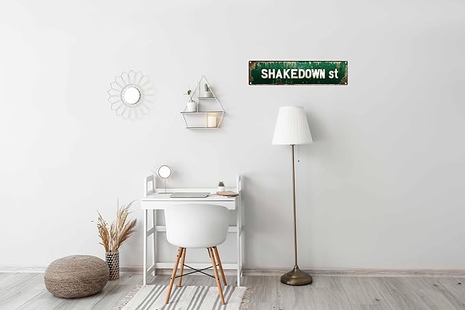 Vintage Tin Shakedown Sign Retro Metal Sign Suitable For Home Street Shop Garage Bar Farm Garden - Multi-Purpose Metal Sign For Indoor/Outdoor Use Plaque 4x16 Inch
