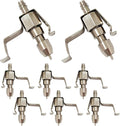 8pcs Stainless Steel Rabbit Watering Nipples Metal with Cage Clips Rabbit Water Nipples Dispenser Hamster Waterer Automatic Watering System
