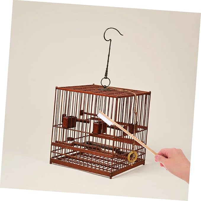 POPETPOP 2pcs Bird Cage Cleaning Brush Set Bird Dropping Scoop Brush Cage Cleaner Small Animal Accessories