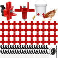 Chicken Water Nipples 40 Pack Automatic Poultry Nipples Horizontal Side Mount Nipples Drinker Non Leak Chicken Waterer for Bucket Chicken Feeders Chicken Coop Outdoor