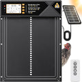 Large Solar Automatic Chicken Coop Door with Timer & Light Sensor, Aluminum Poultry Door with LCD Display, Remote Control & Manual Mode, Predator-Proof Auto Open Close Door for Chickens Ducks Hens