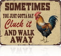 Chicken Farm Metal Tin Sign Chicken Cluck It Iron Sign Home Kitchen Wall Decor 12x16 Inch Funny Plaque