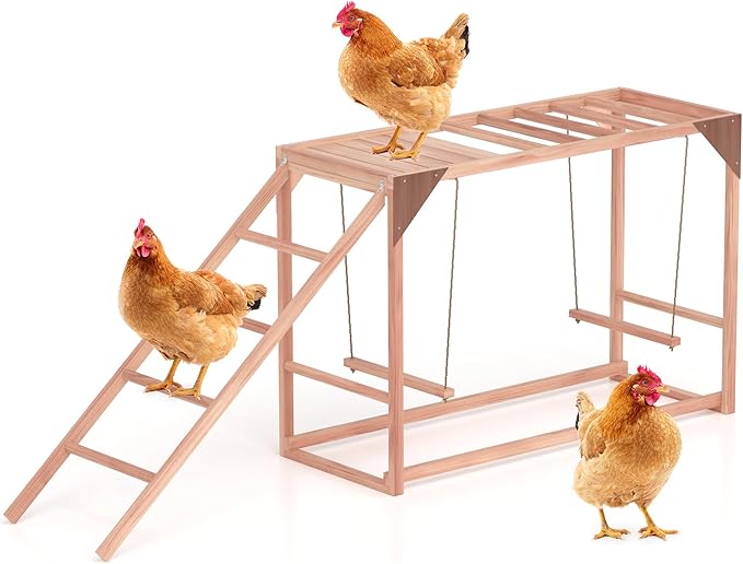 Chicken Perch Swing,Chicken Roosting Bars for Chickens in Coop Perfect for Backyard Poultry Farm Chick Toys Easy to Assemble & Clean 68.31"X15.75"X27.56"