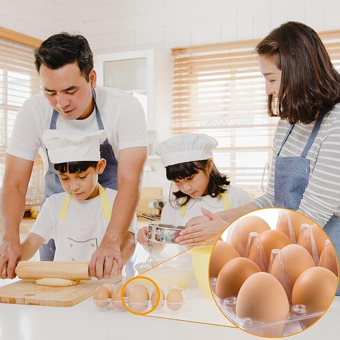 100 Pack Plastic Egg Cartons 12 Count Egg Cartons Cheap Bulk for Chicken Eggs, Egg Holder Egg Container for Fresh Eggs, Reusable Egg Carton for Family, Chicken Farm and Markets, 2x6 Grid, Medium