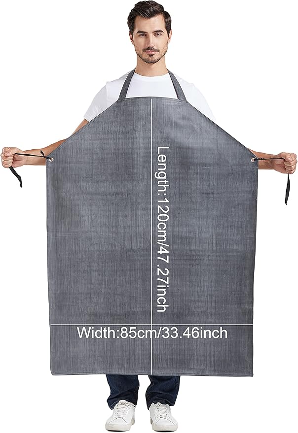 Nanxson Thick Rubber Waterproof Apron，Chemical Resistant，Heavy Duty Apron Adjustable for Dishwashing, Gardening, Butchering