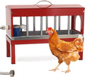 Automatic Chicken Waterer with Float Valve,Stainless Steel Automatic Chicken Watering System with Hose and Bottom Bracket,Large Poultry Waterer Dispenser for Chicken Duck,Goose,Quail, Turkey