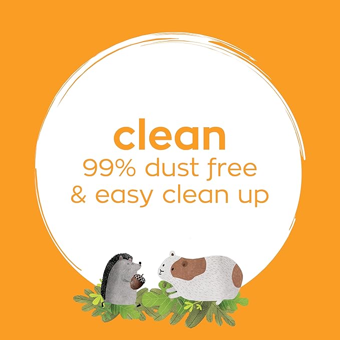 CritterCare Natural Paper Small Pet Animal Bedding - Odor Control, Unscented, 99% Dust Free, Super Absorbent, Natural, 60L, Great for Rabbits, Guinea Pigs, Hamsters, Gerbils, Mice, Rats