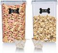 Geyecete 2 PC [6.5L / 220 Oz] large food storage containers Extra Large dog Food Storage Containers with Airtight Lids Can hold 13-15 pounds of dog food