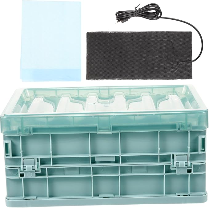 Toyvian 1set Plastic Parrot Incubator with Heating Pad Brooder Box for Birds Chickens and Ducklings Portable Easy to Clean Wear-Resistant Design for Home Use