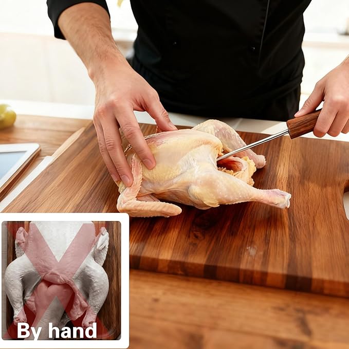 Poultry Processing Kits, Include Medium Size Chicken Cone, 50 Pack Poultry Shrink Bags, A Lung Scraper of Chicken Processing and A Pair of Gloves, Convenient for Chicken Processing