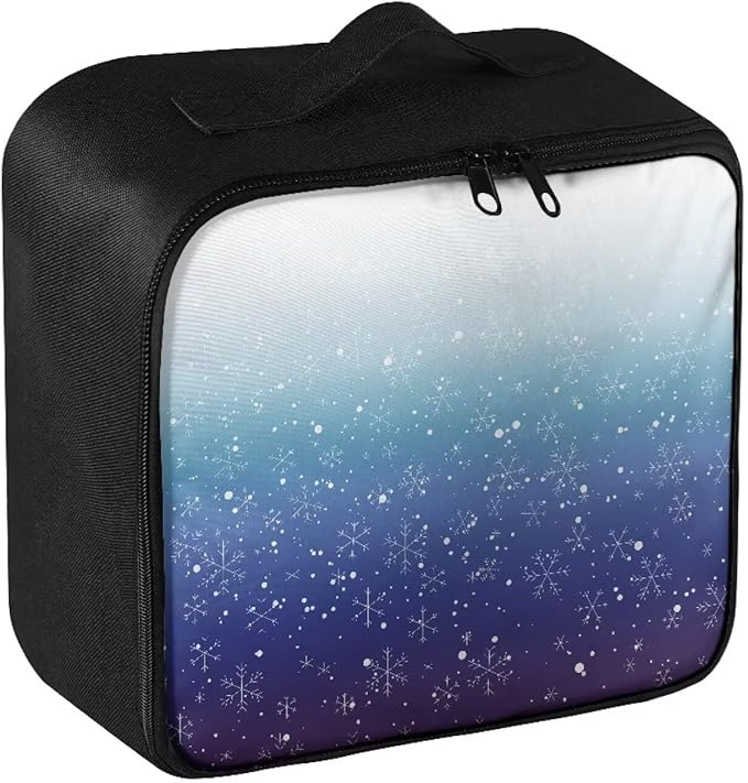 Rnyleeg Christmas First Aid Bags Empty First Aid Kit for Car First Responder Bag Empty Emergency Medicine Tote Bag Snowflake Blue White