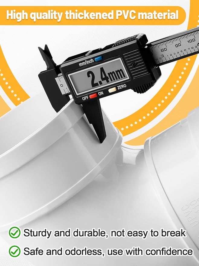 Automatic Chicken Feeder No Waste - 6.6 Pounds Large Capacity Heavy Duty PVC Pipe Hanging Chicken Feeder, Poultry Gravity Feed Port for Chicken Long Feeding