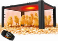 PETNF Brooder Plate for Chicks, Chick Heat Plate 11.8”×15.8” 140W, Adjustable 95–167°F Safe Warm Panel for 10–20 Chicks, Energy-Efficient Brooder Heater with 3-Way Height Stand for Chicken Coops