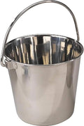 ProSelect Heavy Duty Stainless Steel Pails — Durable Pails for Kennels and Farms - 8", 4-Quart