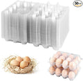 50 Pack 12 Count Plastic Egg Cartons - Bulk Cheap Clear Reusable Egg Containers for Chicken Eggs, Dozen Egg Storage Solutions. (50)