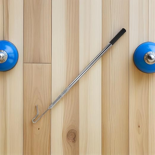 Yardwe Retractable Poultry Leg Hook and Chicken Catcher Tool with Stainless Steel Hook, Extendable 72-145cm for Farm Use Catching Ducks, Geese, Turkeys, and Chickens