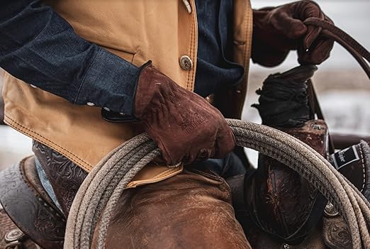 Bear Knuckles Regular Duty Brown Cowhide Leather Work Gloves | Patented Pre-Curved Finger Design