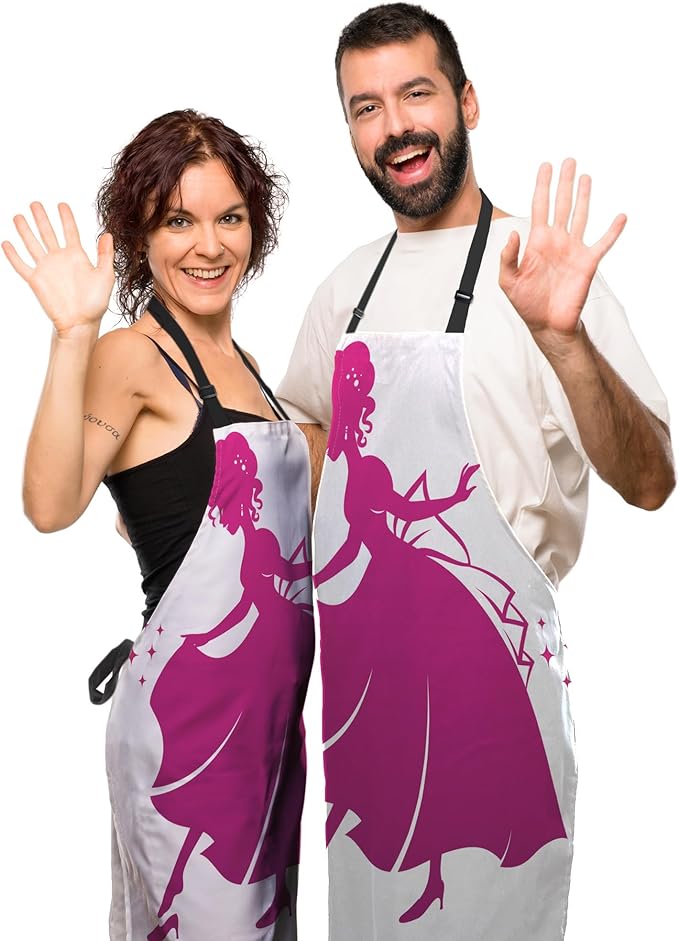 Garden Apron for Women Cinderella Mans Aprons for Kitchen Cooking Restaurant BBQ Painting Crafting Gardening 27” (W) x 31” (H), Waterproof Apron