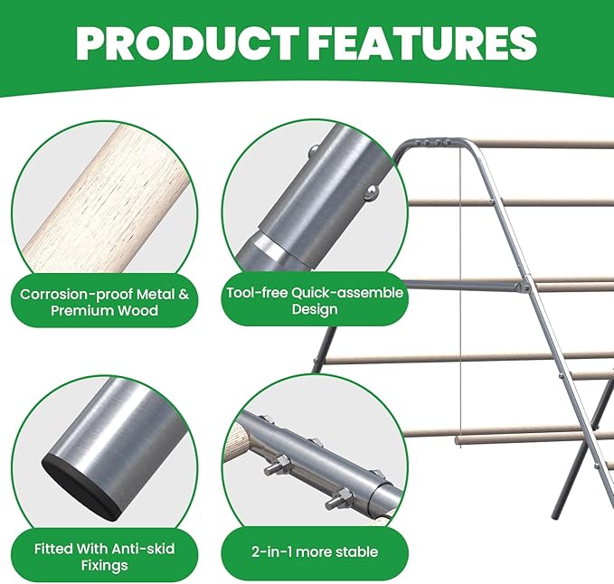 Chicken Coop Roosting Perch Essentials：Perfect for Backyard Poultry, Easy Installation Farm Roost Toys for Chickens(81.7''L x 41.3'' W x 41.7H'')