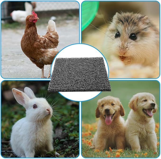 4 Pack Nesting Pads for Chicken Coop, 12"x12" Chicken Nesting Box Pads for Laying Eggs, Washable Nest Box Pads for Chicken Hen Small Pets on Garden Lawn Indoor Outdoor (Grey)