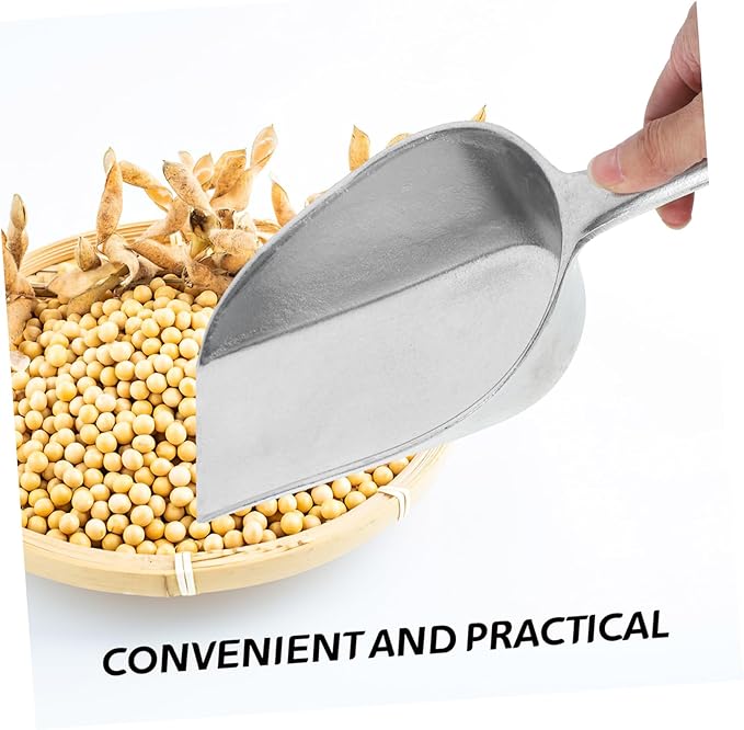 Multi-Function Aluminium Fodder Scoop for Livestock Feeding Retro Design Heavy Duty Metal Shovel for Rice and Feed for Farms and Homesteaders