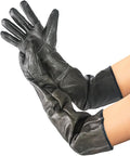Luwint Genuine Leather Animal Handling Gloves, 22.5’’ Long - Cat & Dog Bite Proof Anti Scratch, for Dog Training, Gardening Gloves, Thorn Proof, Flexible & Water Resistant