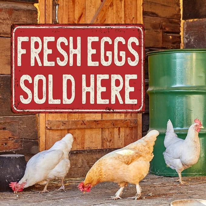 Farmers Market Decor Farm Fresh Eggs Chicken Coop Sign Fresh Eggs For Sale Farm Sign Outdoor Metal 8x12 Inch
