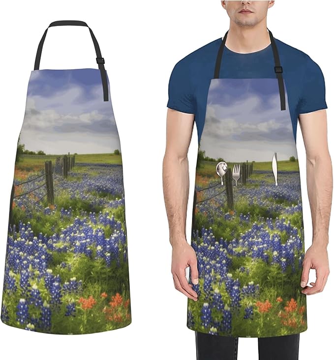 Aprons for Women with Pockets Waterproof Apron Adjustable Bib Turquoise Blue Gold Marble Apron Chef Apron