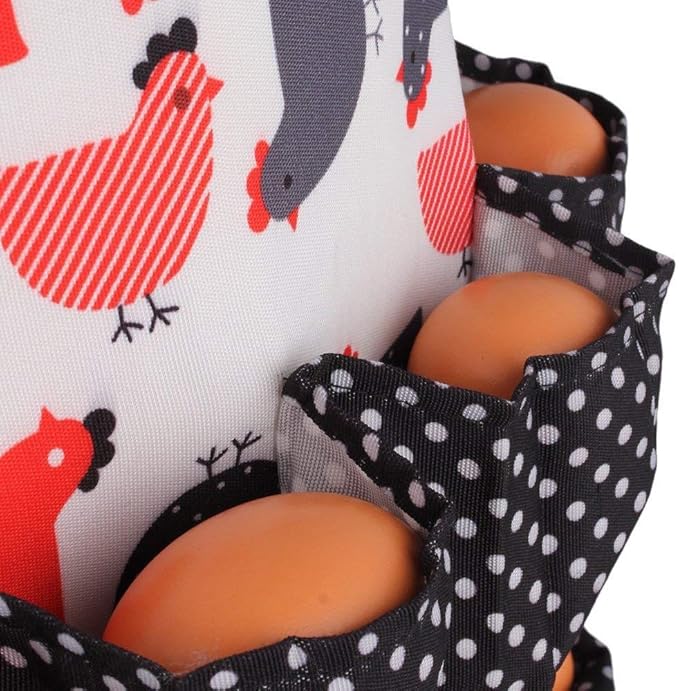 Sefiron Chicken Egg Collecting Apron,12 Deep Pockets for Hense,Duck,Goose Eggs