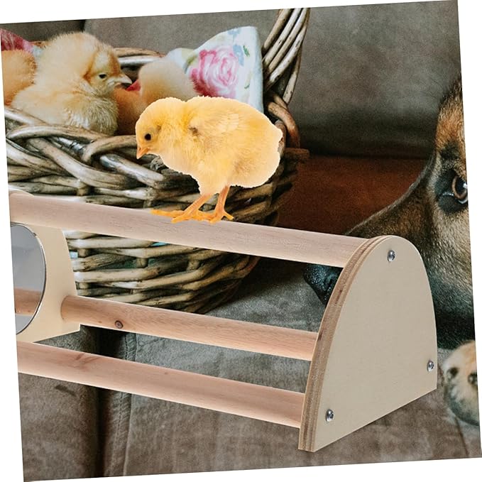 Chick Roosting Bar for Brooder Portable Wooden Perch Stand Dual Functionality Chicken Swing for Indoor Outdoor Use Activity for Growing Chickens Brooders