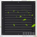 1 Pc Aluminum Attic Vents 10" x 10" Metal Gable Wall Mesh Shed Vent with Screen Square Louver Grille for Exterior Door House Attic Garage Ceiling