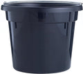 Little Giant® Round Plastic Utility Bucket | Durable & Versatile Feeder Bucket with Handles | 10 Quarts | Black