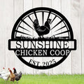 Custom Chicken Coop Metal Sign, Personalized Farmhouse Wall Decor, Vintage Fluffy Butt Hut Decor, Custom Name Sign for Farm, Gifts for Chicken Lovers