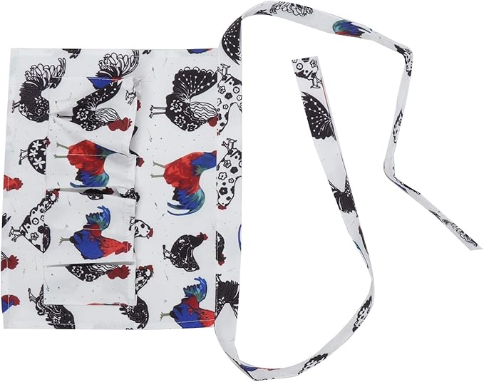 Eggs Collecting Apron with Multiple Pockets, Farm Apron for Chicken Duck Eggs, Hands Egg Gathering Holder with Sturdy Polyester Material, for Farmhouse Supplies (2 S)