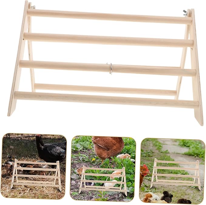 Chicken Roosting Bar for Chicks Wooden Perch Stand for Poultry Habitat Easy to Clean Compact Design for Chickens and Coop Enrichment
