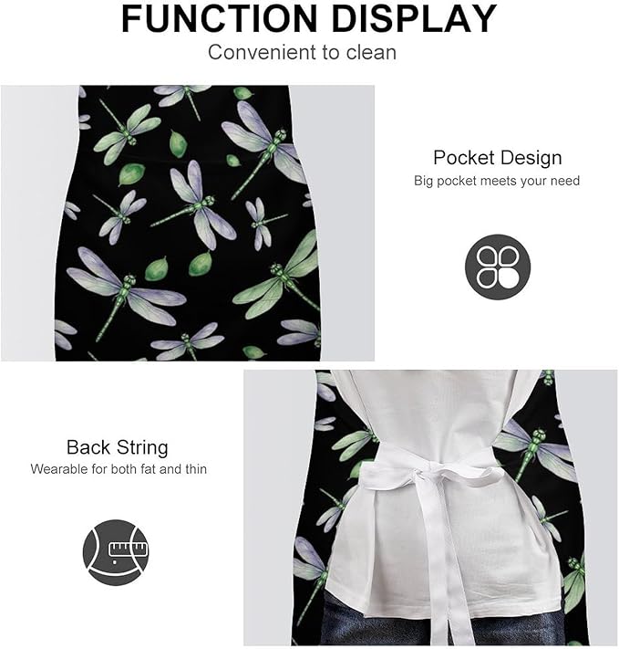 Chef Bib Apron for Restaurant, Anti-Stain with Pocket Adjustable, Cooking Dishwashing Lab Use